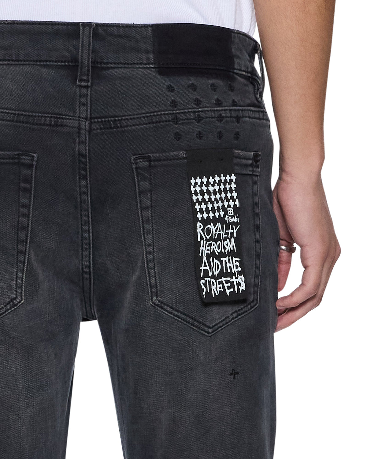 Mens Van Winkle 3rd Degree Black 99 Skinny Denim Jeans - Grey