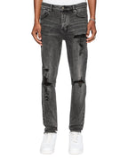 Mens Van Winkle Angst Trashed Skinny Denim Jeans - Black