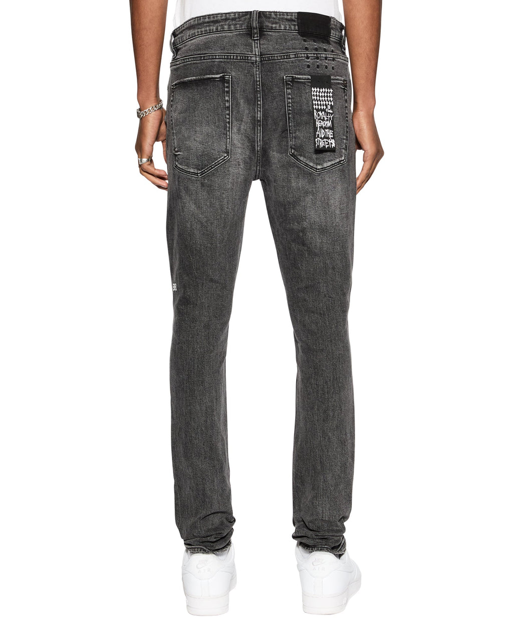 Mens Van Winkle Angst Trashed Skinny Denim Jeans - Black