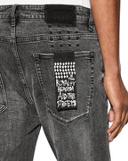 Mens Van Winkle Angst Trashed Skinny Denim Jeans - Black