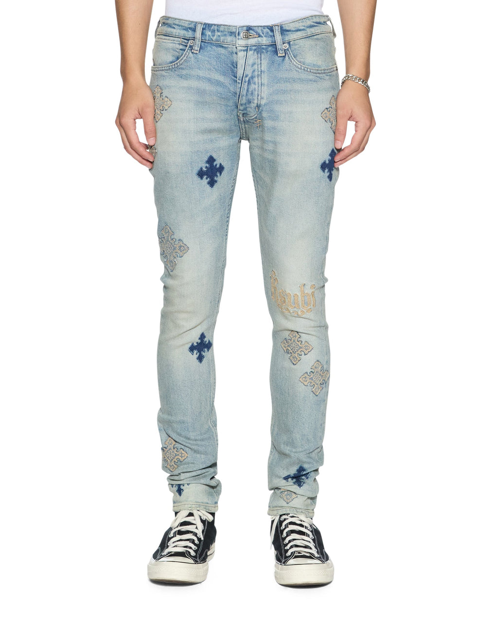 Mens Van Winkle Astral Paise Skinny Denim Jeans - Denim