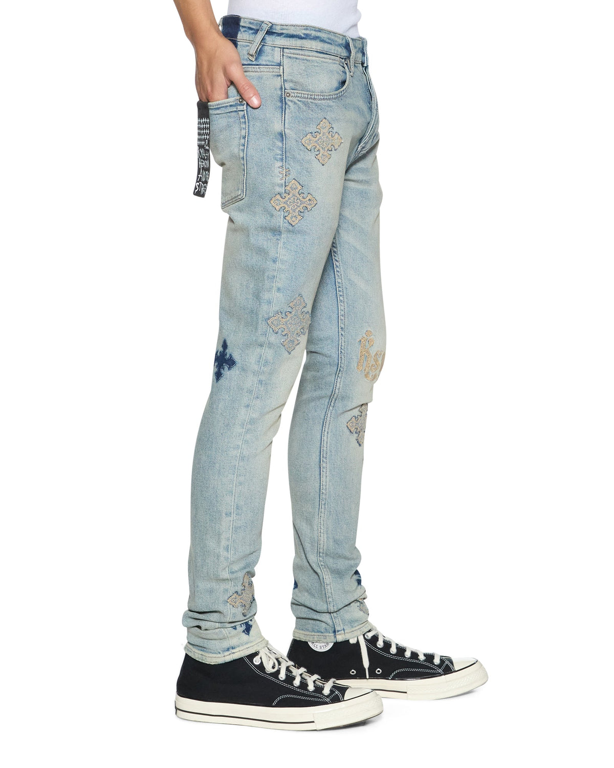 Mens Van Winkle Astral Paise Skinny Denim Jeans - Denim