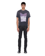 Mens Alter Sid Ss Tee Bleach Black Slim Tees - Black