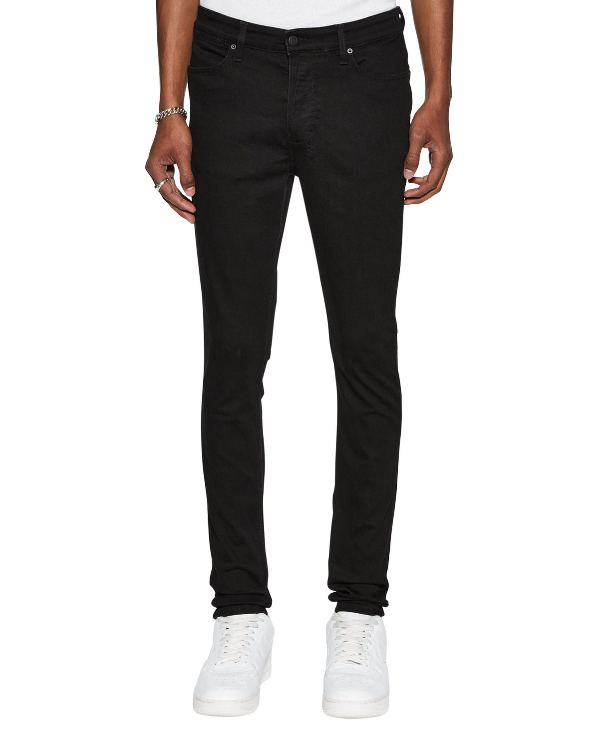 Mens Van Winkle Black Rebel Skinny Denim Jeans - Black
