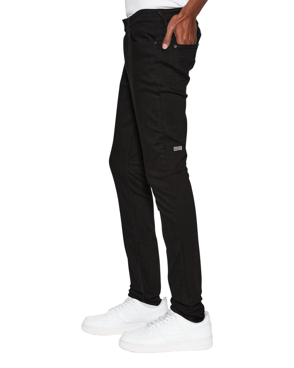 Mens Van Winkle Black Rebel Skinny Denim Jeans - Black
