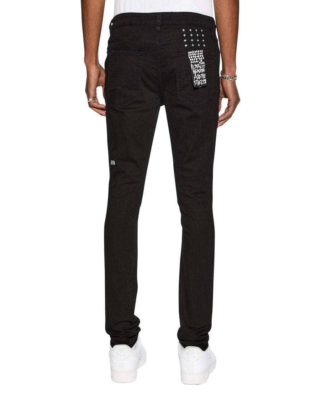 Mens Van Winkle Black Rebel Skinny Denim Jeans - Black