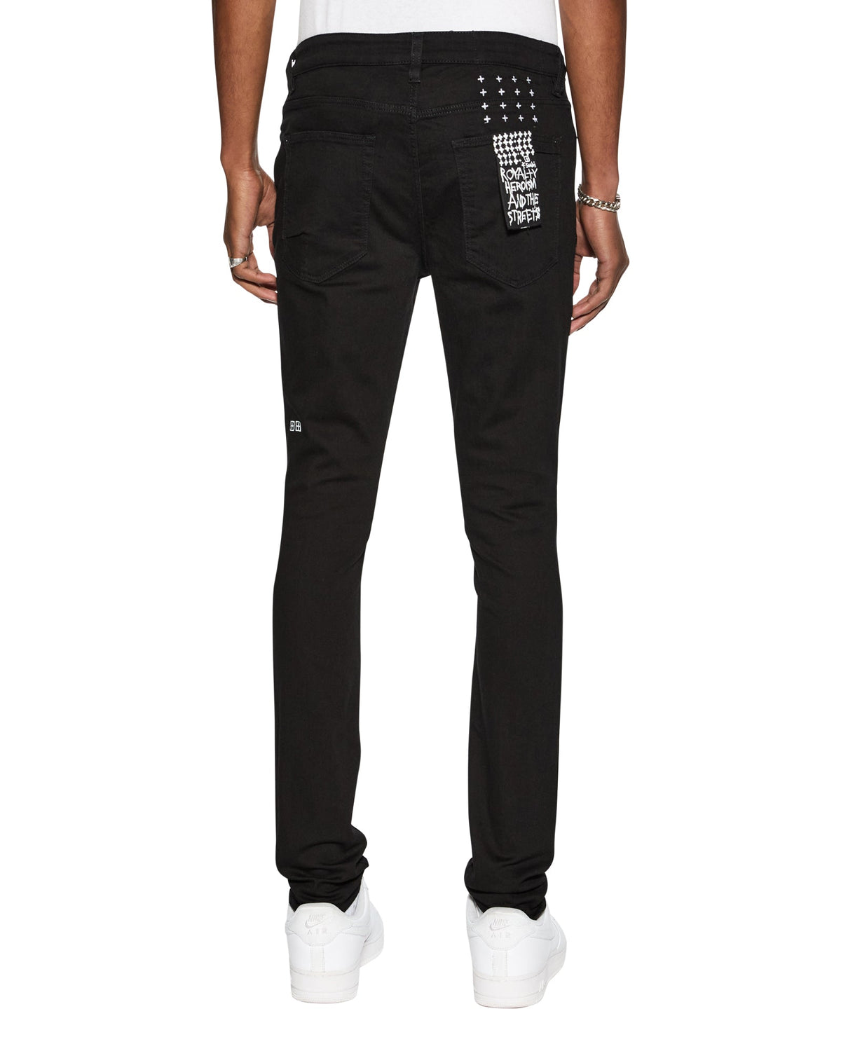 Mens Van Winkle Black Rebel Skinny Denim Jeans - Black