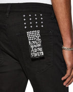 Mens Van Winkle Black Rebel Skinny Denim Jeans - Black