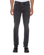 Mens Van Winkle Black Rokk Skinny Denim Jeans - Black