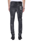 Mens Van Winkle Blakk Metal Idols Skinny Denim Jeans - Grey