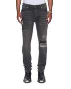 Mens Van Winkle Graphite Racer Skinny Denim Jeans - Grey