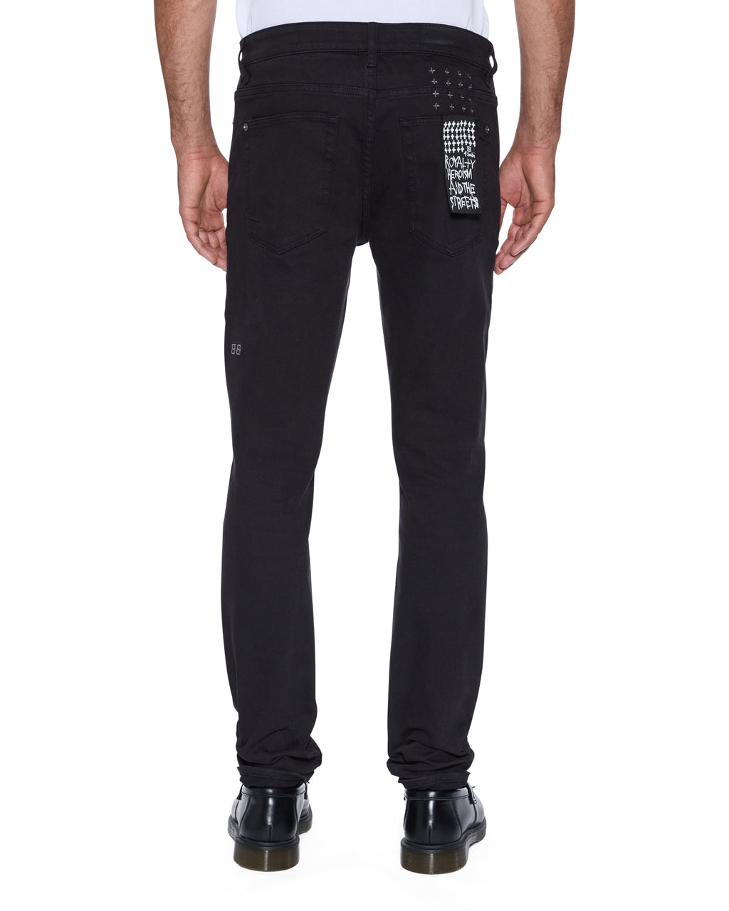Mens Van Winkle Jasper Black Arch Skinny Denim Jeans - Black