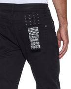 Mens Van Winkle Jasper Black Arch Skinny Denim Jeans - Black
