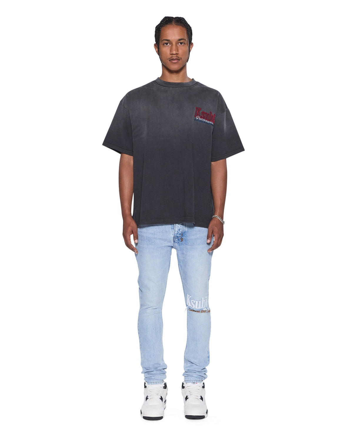 Mens Van Winkle Kristal Worldwide Skinny Denim Jeans - Denim