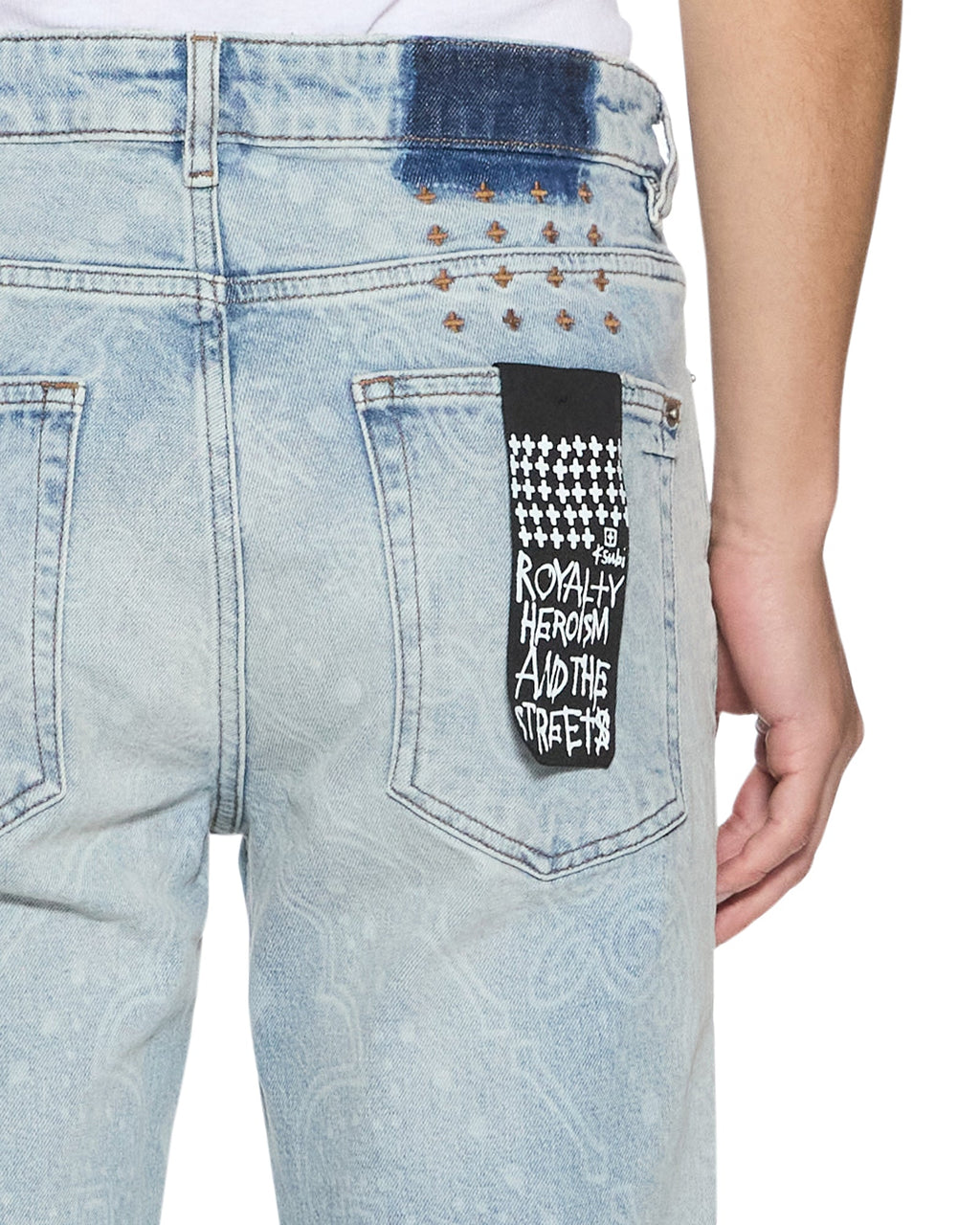 Mens Van Winkle Krystal Paise Skinny Denim Jeans - Denim