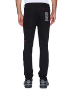 Mens Van Winkle Laid Black Sting Skinny Denim Jeans - Black