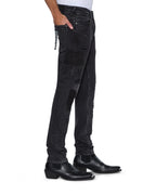 Mens Van Winkle Led Black Rockstar Repair Skinny Denim Jeans - Black