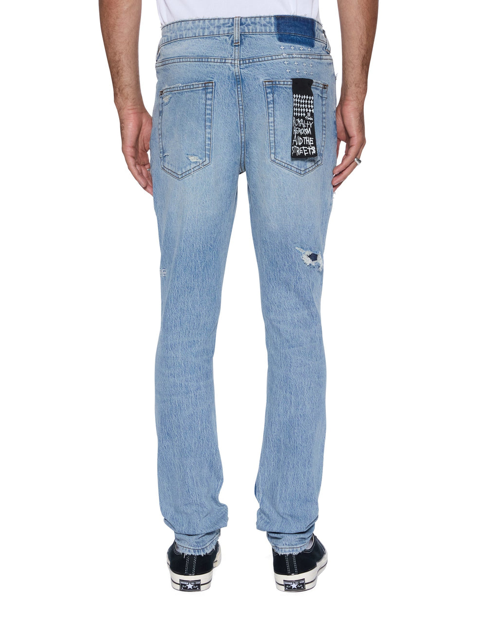 Mens Van Winkle Painter Repair Skinny Denim Jeans - Denim