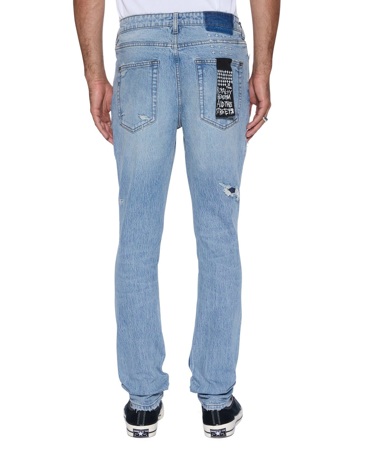 Mens Van Winkle Painter Repair Skinny Denim Jeans - Denim