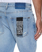 Mens Van Winkle Painter Repair Skinny Denim Jeans - Denim