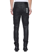 Mens Van Winkle Plus Studded Skinny Denim Jeans - Grey