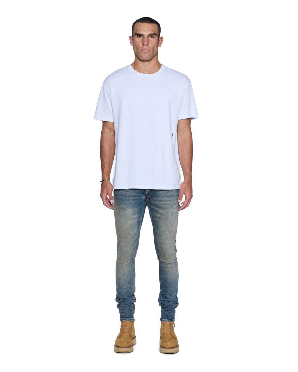 Mens Van Winkle Re-up Blue Skinny Denim Jeans - Denim