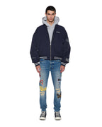 Mens Van Winkle Rodeo Patched Skinny Denim Jeans - Denim