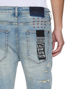 Mens Van Winkle Scatter Blue Skinny Denim Jeans - Denim