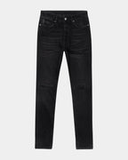 Mens Van Winkle Apex Krystal Repair Skinny Denim Jeans - Black