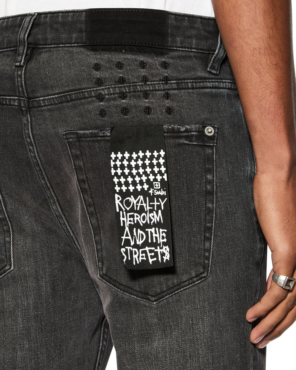 Mens Van Winkle Angst Chamber Skinny Denim Jeans - Black