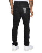 Mens Van Winkle Apex Krystal Repair Skinny Denim Jeans - Black