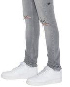 Mens Van Winkle Thrifted Skinny Denim Jeans - Grey