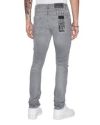 Mens Van Winkle Thrifted Skinny Denim Jeans - Grey