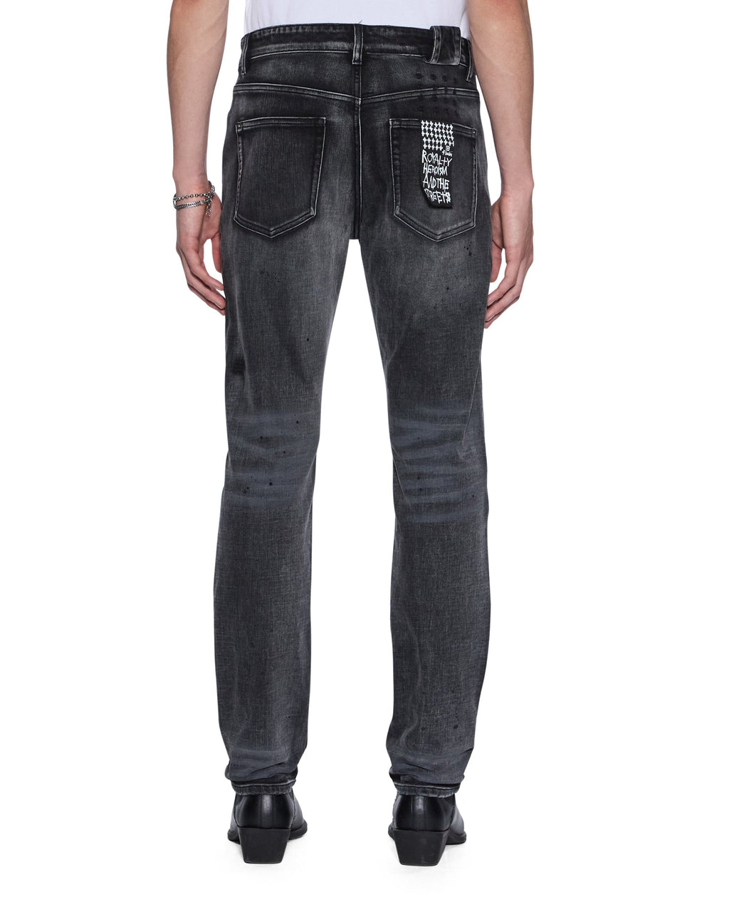 Mens Chitch Carbon Black Slim Denim Jeans - Black
