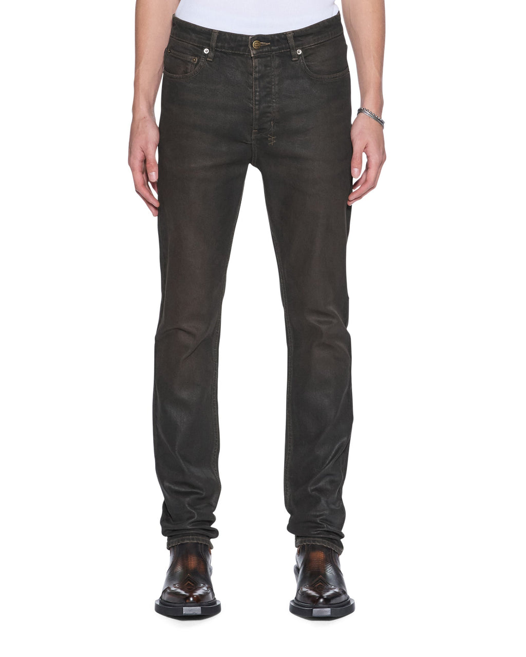 Mens Chitch Grease Slim Denim Jeans - Black