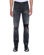 Mens Chitch Powder Grey Praying Slim Denim Jeans - Grey