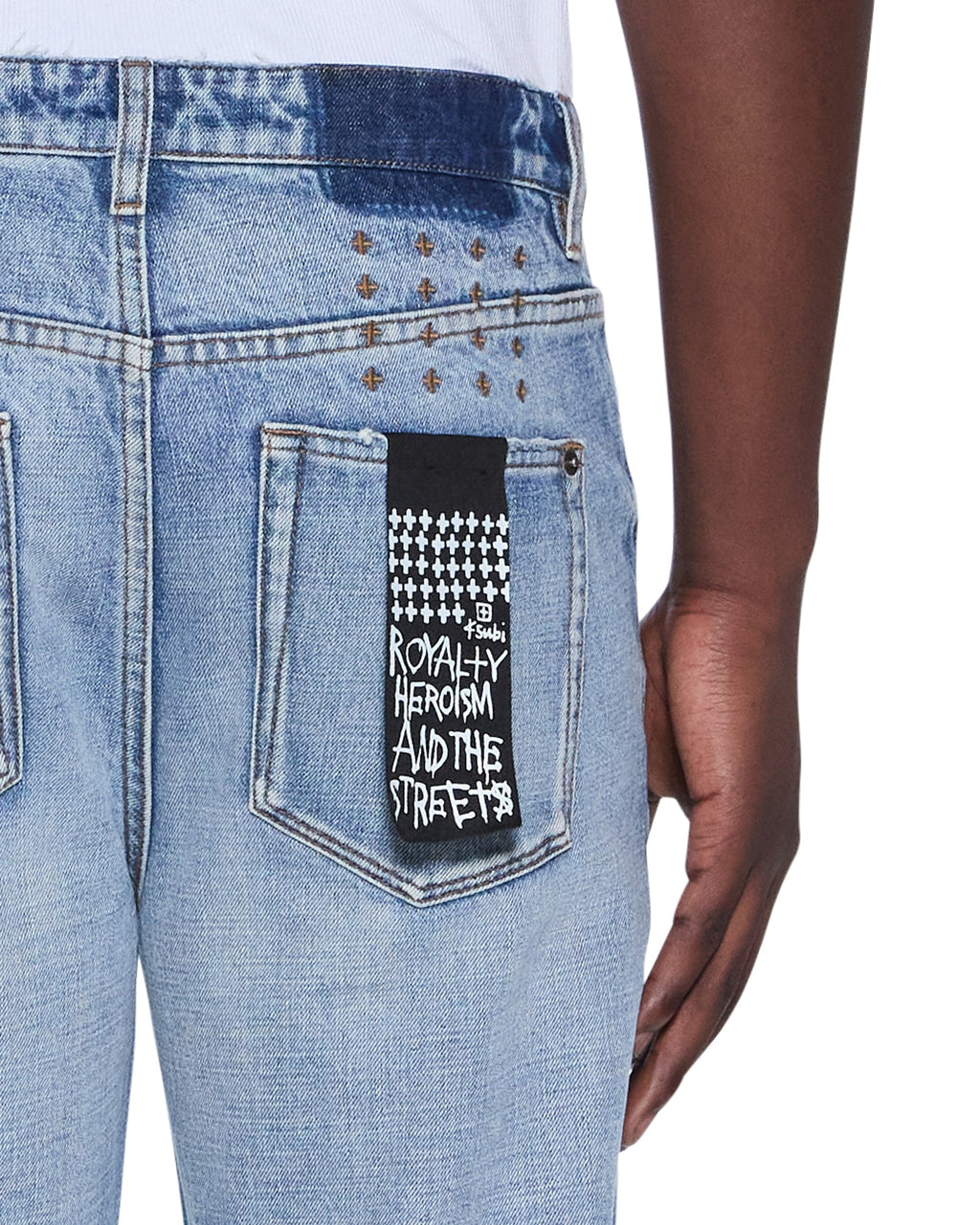 Mens Hazlow Dakota Blue Straight Denim Jeans - Denim