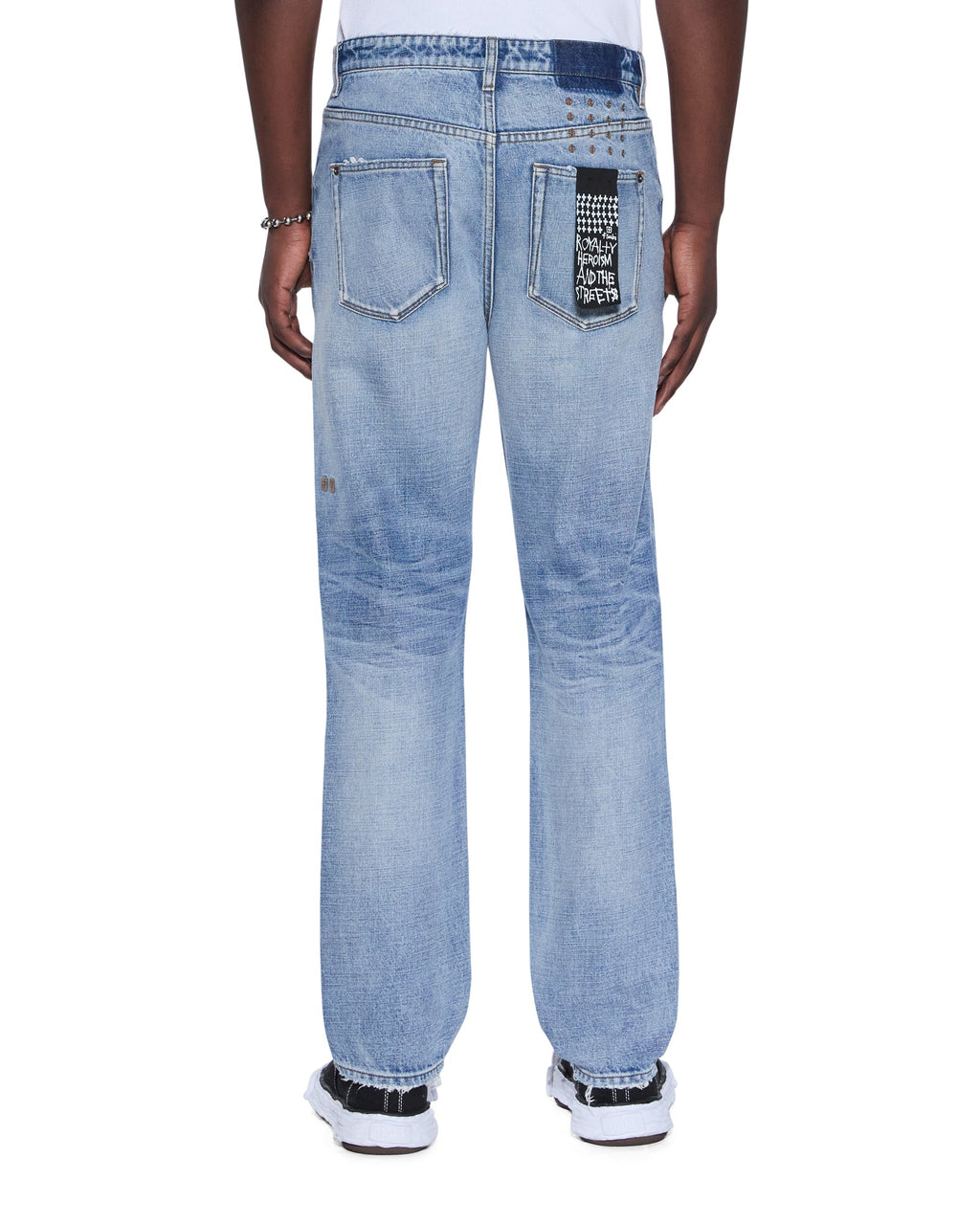 Mens Hazlow Dakota Blue Straight Denim Jeans - Denim
