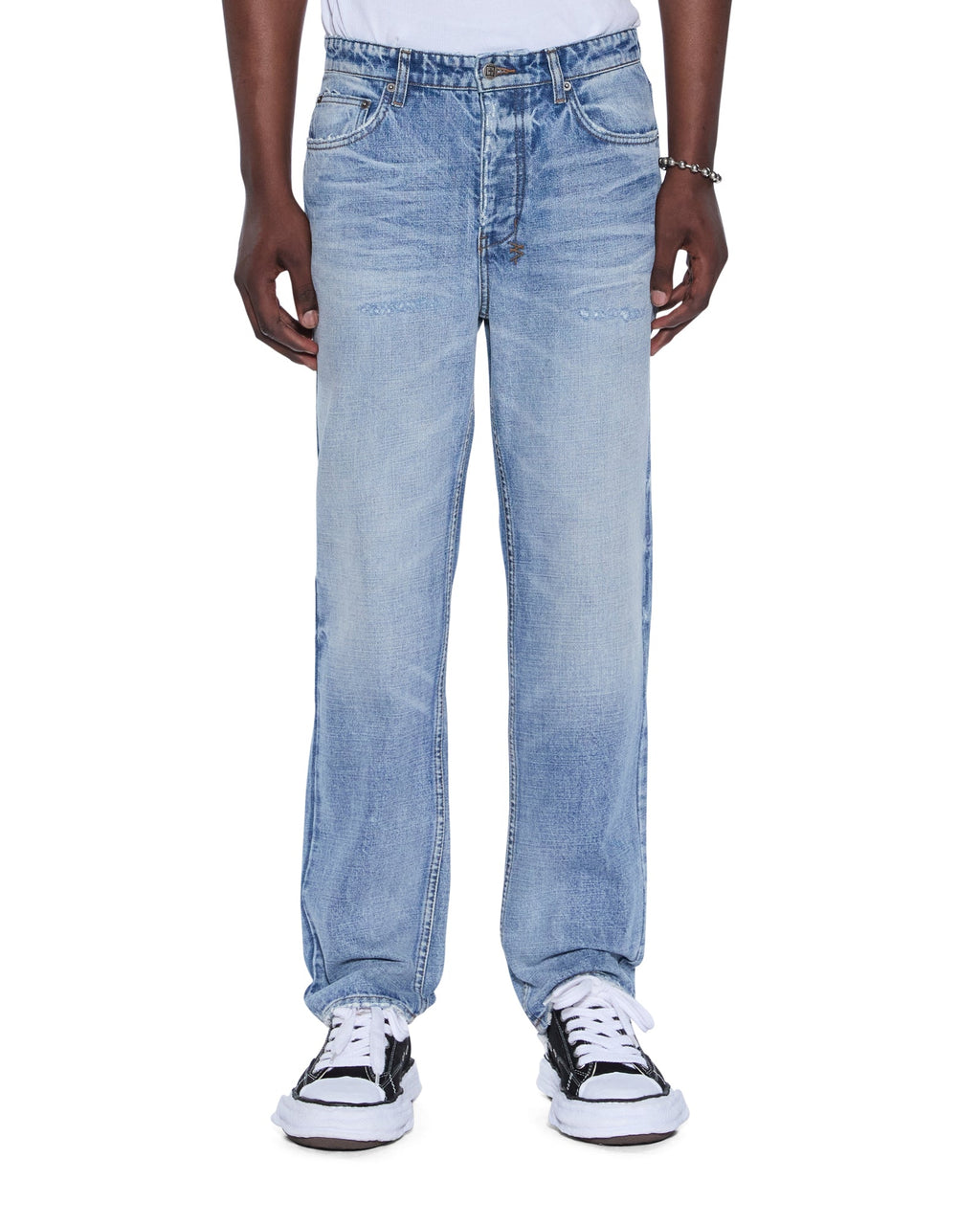Mens Hazlow Dakota Blue Straight Denim Jeans - Denim