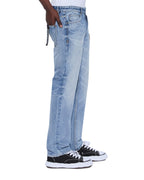 Mens Hazlow Dakota Blue Straight Denim Jeans - Denim