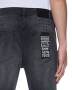 Mens Hazlow Powder Grey Straight Denim Jeans - Denim