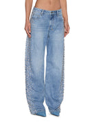 Womens Low Rider Kulture Krystal Relaxed Denim Jeans - Denim