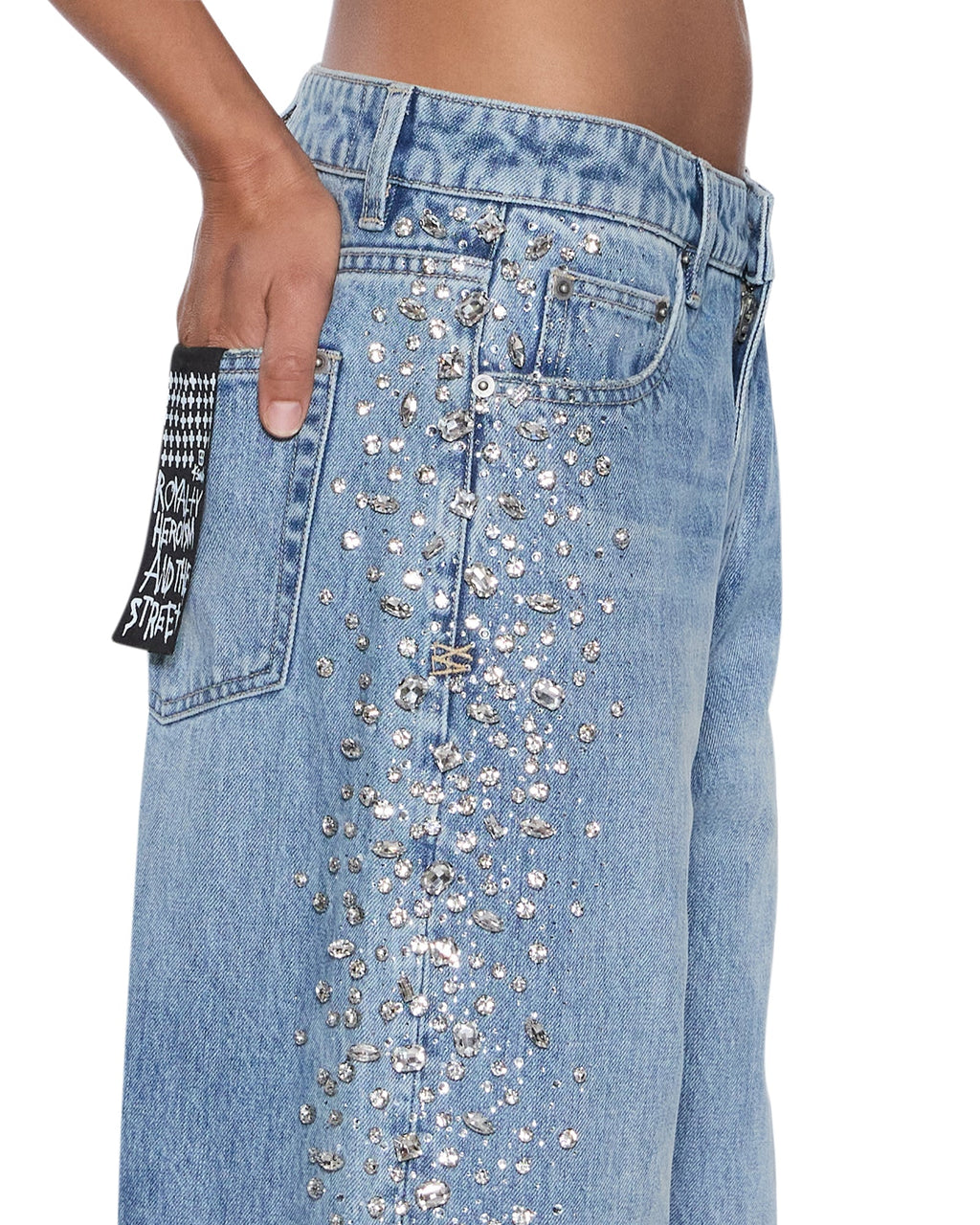 Womens Low Rider Kulture Krystal Relaxed Denim Jeans - Denim