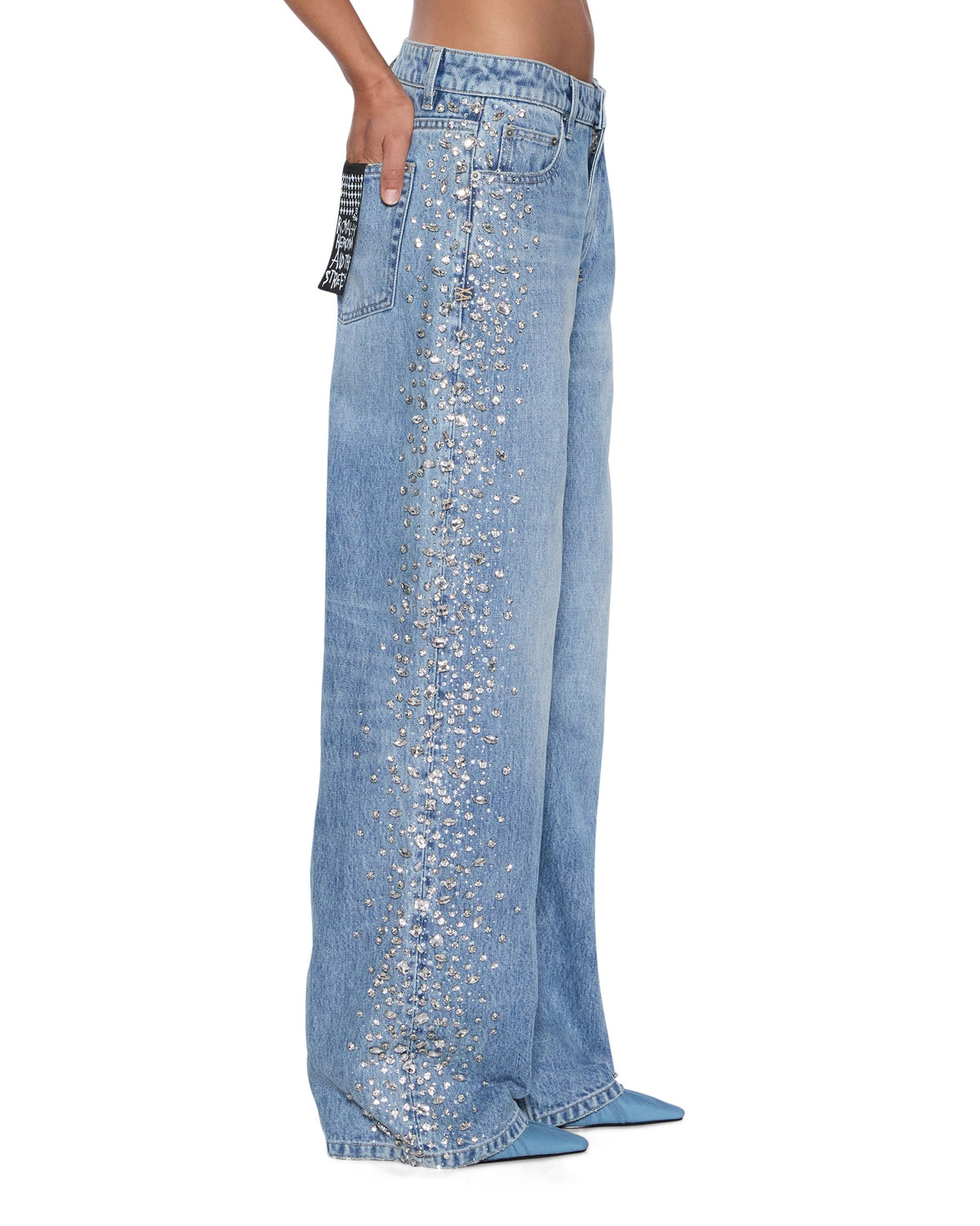 Womens Low Rider Kulture Krystal Relaxed Denim Jeans - Denim