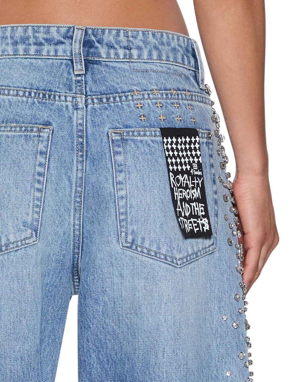 Womens Low Rider Kulture Krystal Relaxed Denim Jeans - Denim