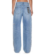 Womens Low Rider Kulture Krystal Relaxed Denim Jeans - Denim