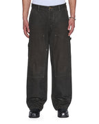 Mens Maxx Operator Grease Baggy Denim Jeans - Black