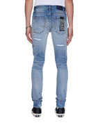 Mens Van Winkle Dakota Blue Repair Skinny Denim Jeans - Denim