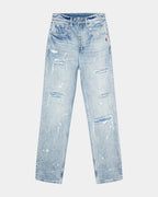 Mens Anti K Canal Street Blue Relaxed Denim Jeans - Denim