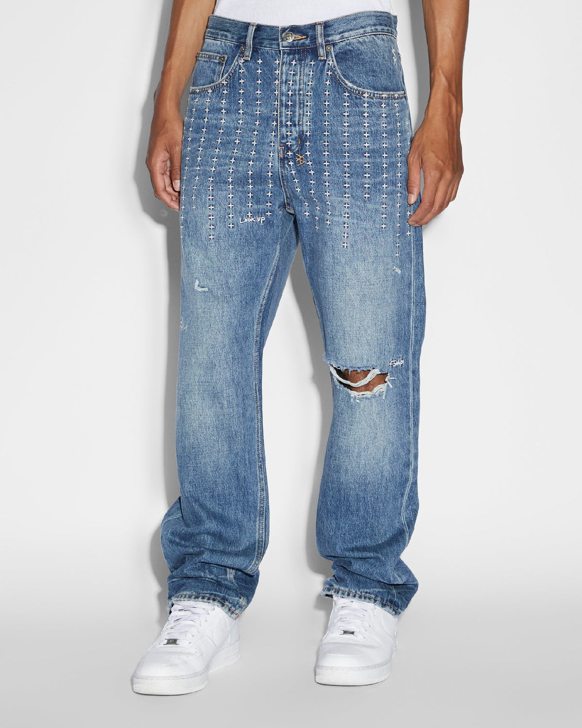 Mens Anti K Ekstatik Relaxed Denim Jeans - Denim